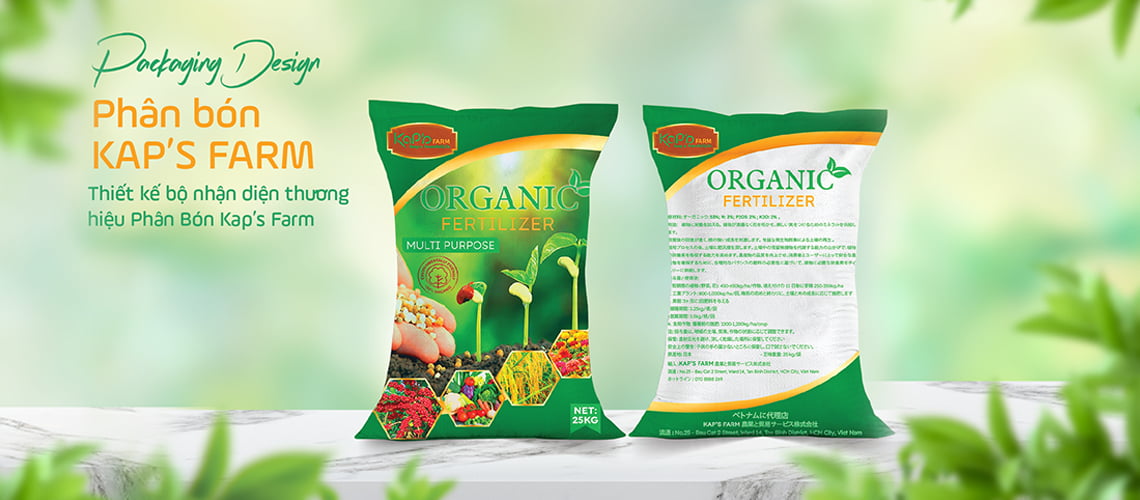 Thiết kế bao bì phân bón hữu cơ Kap's Farm